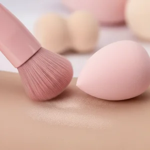 8 in 1 Makeup Kit with Mirror | Makeup Brush Set & Powder Puff Blender